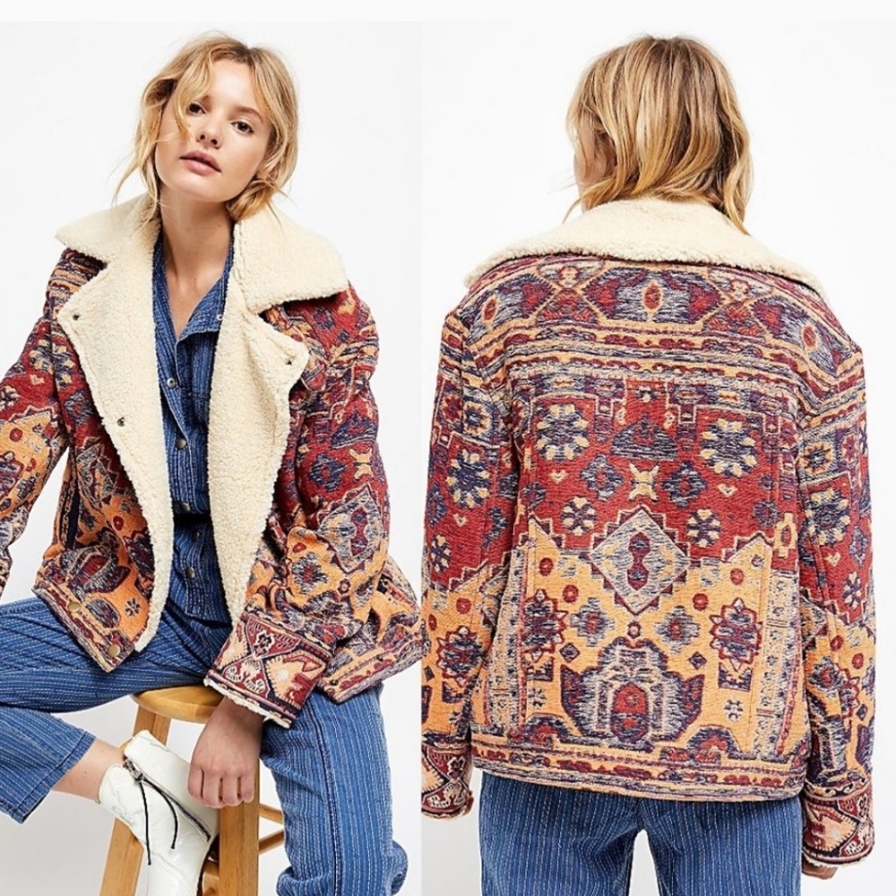 Free People sold out monument fleece lined coat